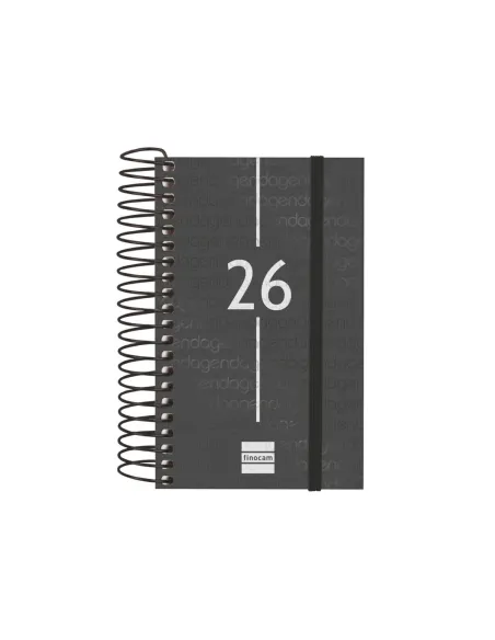 Agenda epiral year E3 negra 79x127 dia pagina