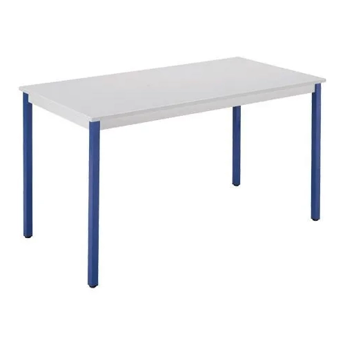 Mesa eco 180x80 gris cl patas azul
