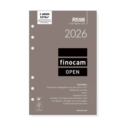 Recambio anual Finocam dia pagina 500 castellano R598