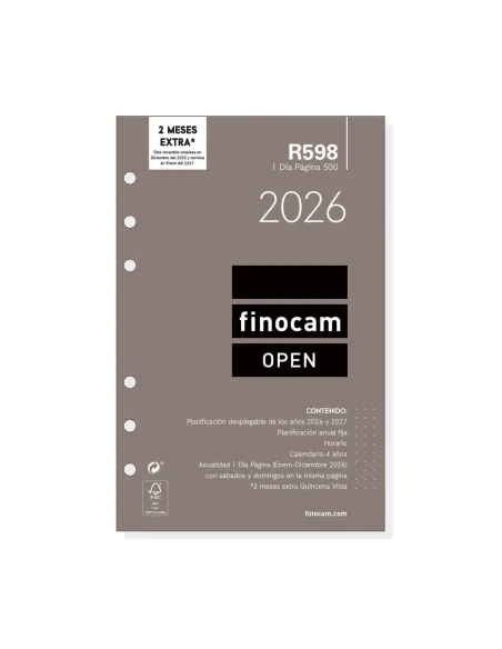 Recambio anual Finocam dia pagina 500 castellano R598
