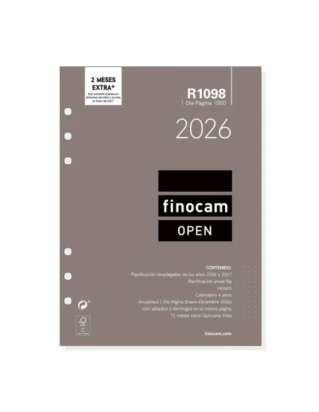 Recambio anual Finocam dia pagina 1000 castellano R1098