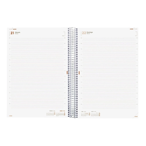 Agenda Finocam year E40 297x210 dia pagina negra