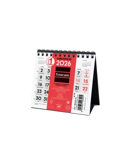 Calendario mesa Finocam numeros grandes XS 140x150