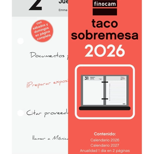 Taco calendario bufete sobremesa Finocam