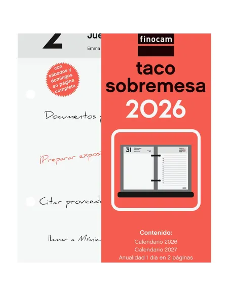 Taco calendario bufete sobremesa Finocam