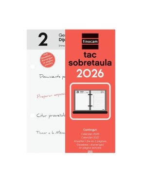 Taco calendario sobremesa Finocam catalan