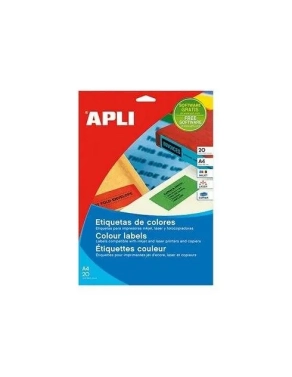 Etiquetas adhesivas 105x37 verdes 20h