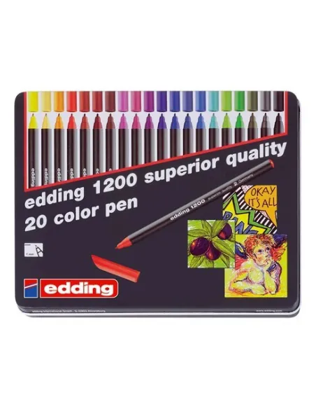 Caja 20 rotuladores Edding 1200