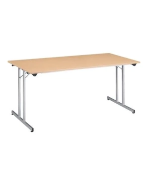 Mesa plegable apilable multiusos 160x80 Haya patas aluminio