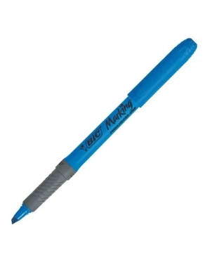 Rotulador Fluorescente Bic highlighter grip  azul