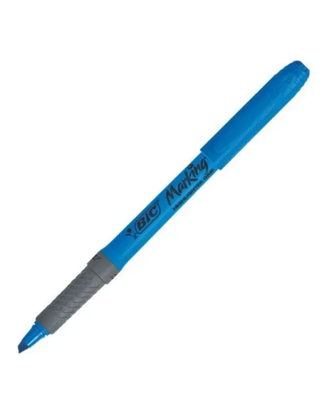 Rotulador Fluorescente Bic highlighter grip  azul