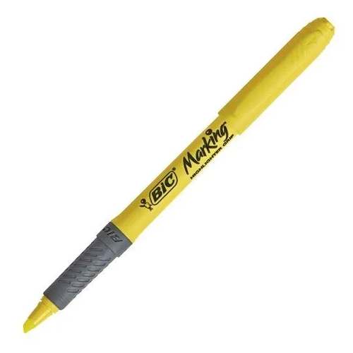 Rotulador Fluorescente  Bic highlighter grip amarillo