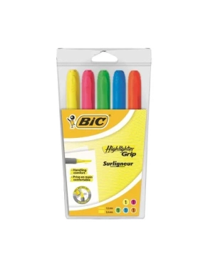 Estuche 5 highlighter grip Bic surtido