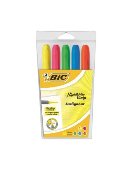 Estuche 5 highlighter grip Bic surtido