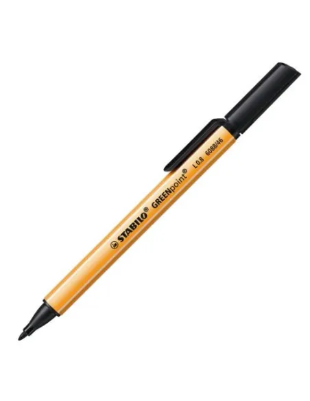 Rotulador Stabilo greenpoint negro