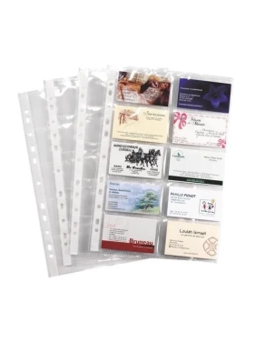 Bolsa 10 fundas multitaladro polipropileno tarjetas