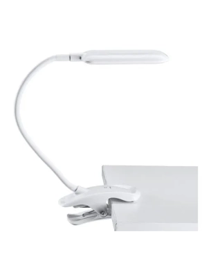 Lampara Led sobremesa con pinza Mikka blanca