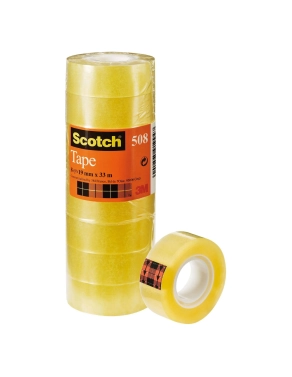 Pack 8 rollos scotch transparente 19x33