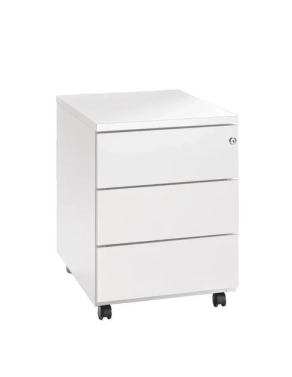 Cajonera metalica con ruedas JMB 3 cajones blanco