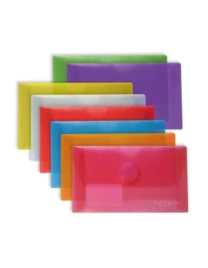 Pack 5 sobres polipropileno A6 cristal velcro