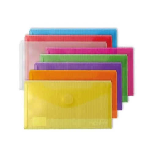 Pack 10 sobres polipropileno A5 cristal velcro