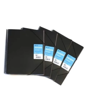 Carpeta 20 fundas maxiplas negra Grafoplas