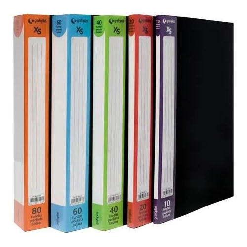 Carpeta 80 fundas A4 PP XS Grafoplas