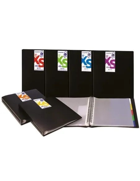 Carpeta 40 fundas IN-OUT XS negra Grafoplas