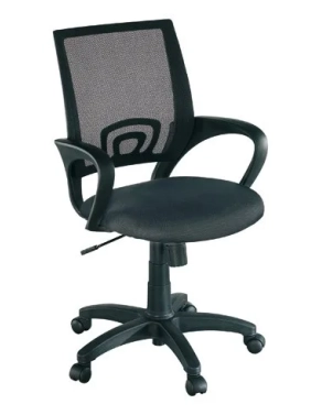 Silla con brazos respaldo malla Spring negra