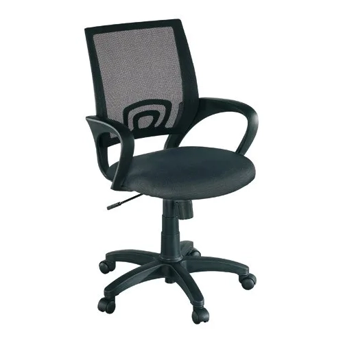 Silla con brazos respaldo malla Spring negra