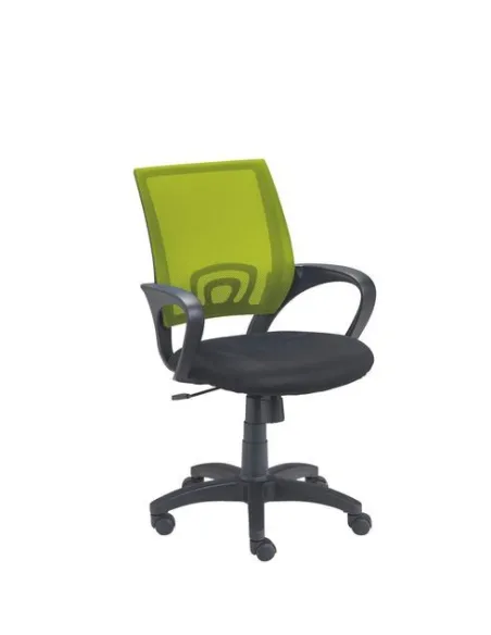 Silla con brazos respaldo malla Spring verde