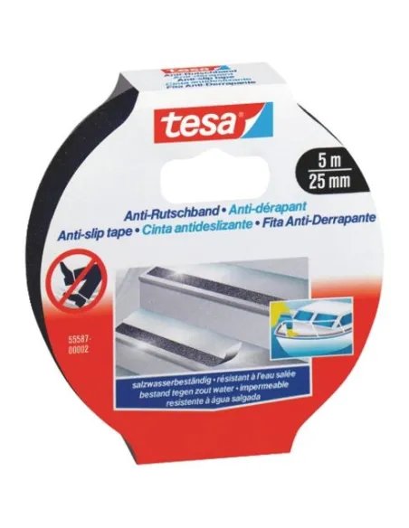 Cinta antideslizante negra 5mx25mm Tesa