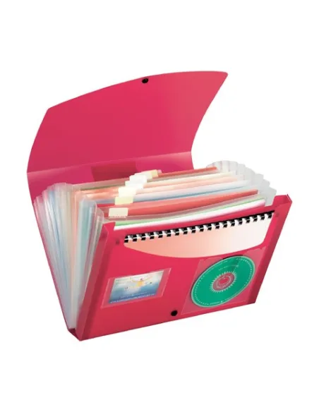 Carpeta fuelle polipropileno 13 divisiones colores surtidos