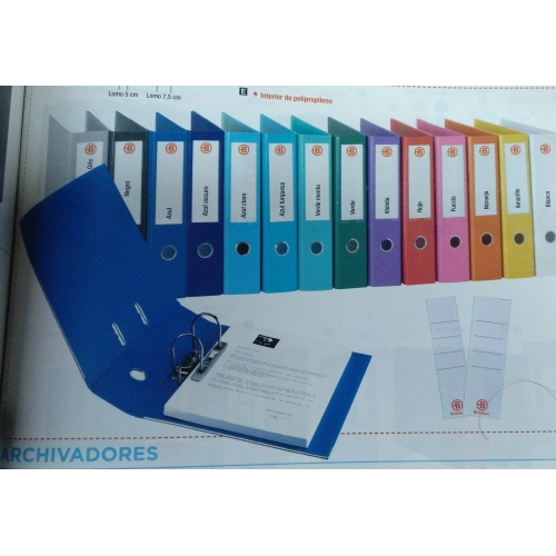 Archivador ancho forrado polipropileno A4 surtidos moda