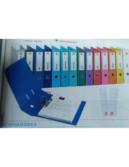 Archivador ancho forrado polipropileno A4 surtidos moda