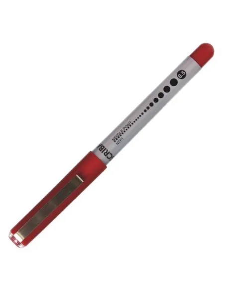 Roller tinta liquida punta aguja 0.5mm Scriba rojo