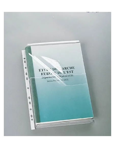 Bolsa 10 fundas con fuelles PVC solapa superior