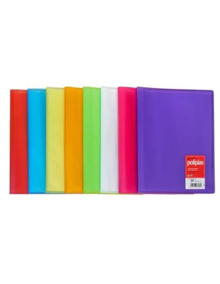 Carpeta 40 fundas poliplas pp translucido fucsia