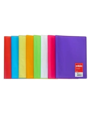 Carpeta 40 fundas poliplas pp translucido naranja