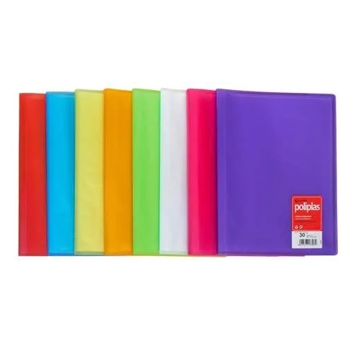 Carpeta 40 fundas poliplas pp translucido naranja