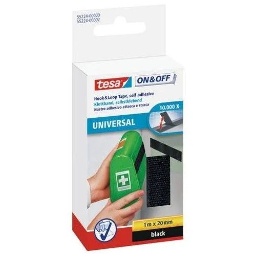 Cinta cierre 1mx20mm negro Tesa