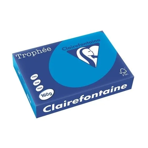 Papel A4 250 hojas 160gr azul Clairefontaine