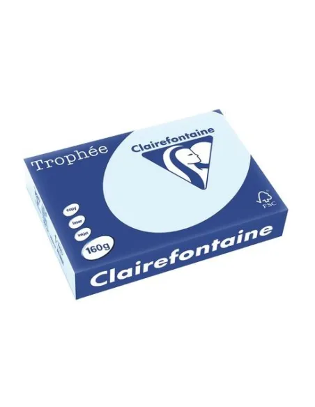 Papel A4 250 hojas 160gr azul pastel Clairefontaine