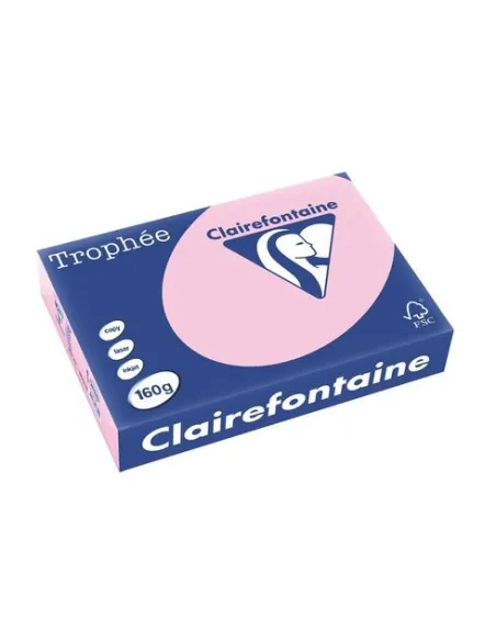 Papel A4 250 hojas 160gr rosa pastel Clairefontaine
