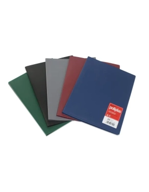 Carpeta 20 fundas poliplas Grafoplas tapa negra A4