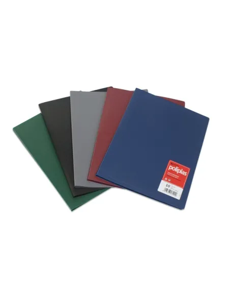 Carpeta 30 fundas poliplas Grafoplas tapa azul A4
