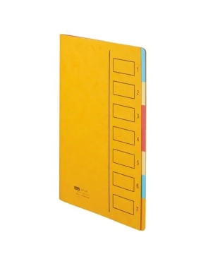 Clasificador 7 divisiones  amarillo cartulina