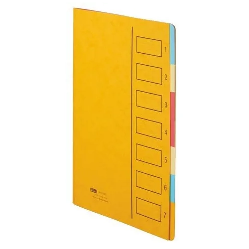Clasificador 7 divisiones  amarillo cartulina
