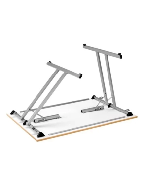 Mesa plegable apilable multiusos 120 x 80 Haya patas negras