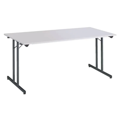 Mesa plegable apilable multiusos 160x80 Gris patas gris